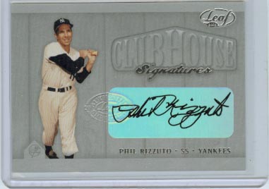 2002 Leaf Clubhouse Signatures Silver #24 Phil Rizzuto/25