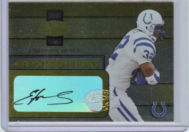 2002 Leaf Certified Mirror Gold Signatures #17 Edgerrin James