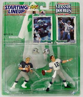 1997 Starting Lineup (SLU) Classic Doubles Troy Aikman, Roger Staubach Dallas Cowboys