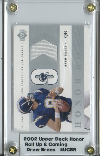 2002 Upper Deck Honor Roll Up and Coming Jerseys #UCBR Drew Brees