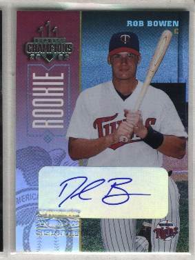2003 Donruss Champions Autographs #157 Rob Bowen/375