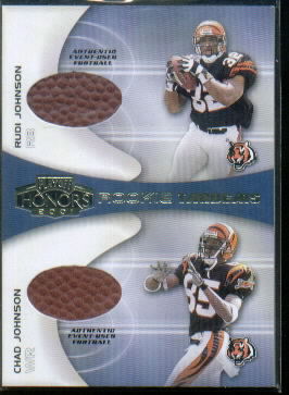 2001 Playoff Honors Rookie Tandem Footballs #RT6 Rudi Johnson/Chad Johnson