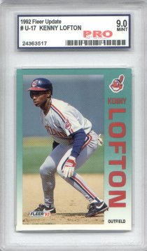 1992 Fleer Update #U17 Kenny Lofton Graded Mint 9