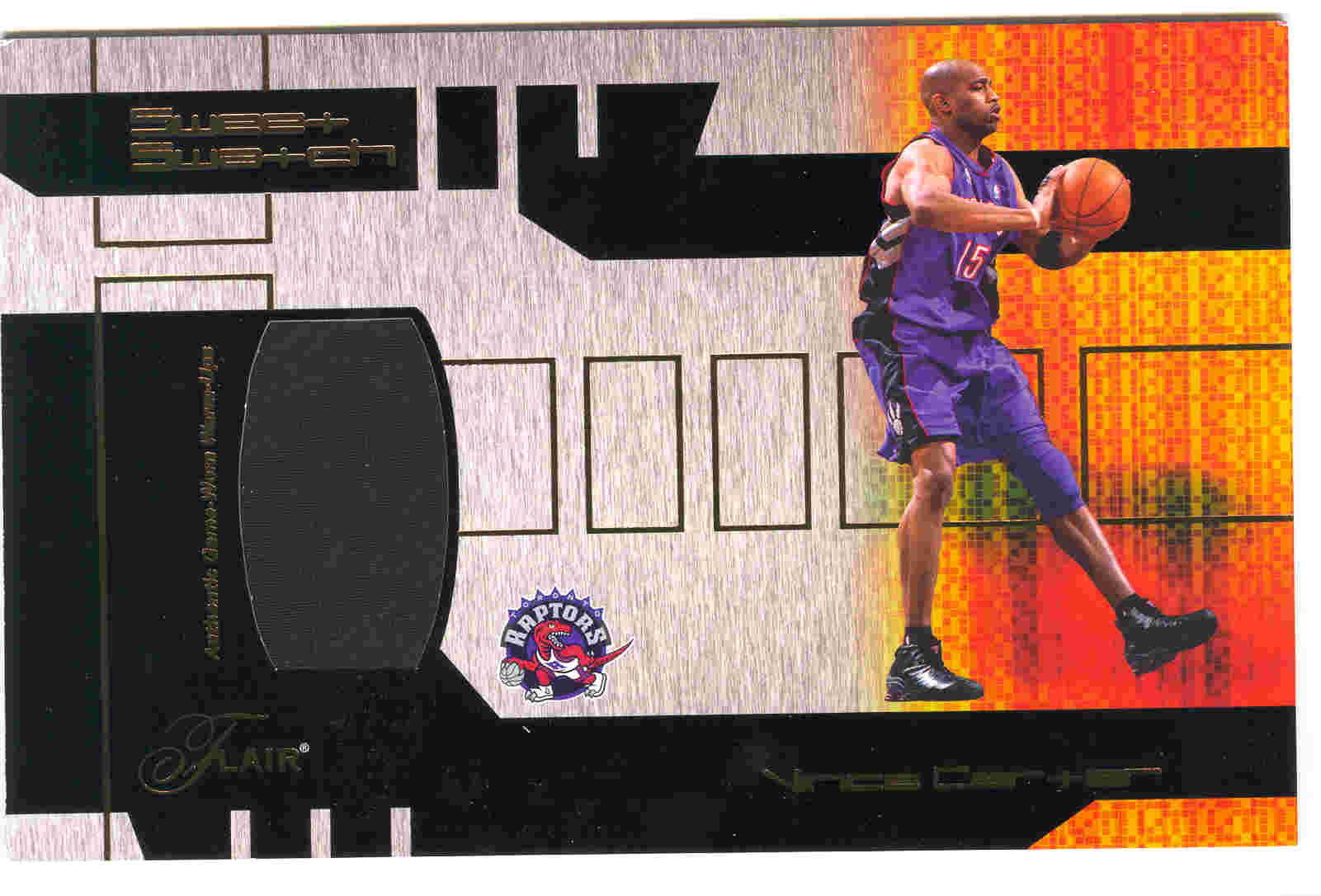 2002-03 Flair Sweet Swatch Game Used #SSVC Vince Carter/975