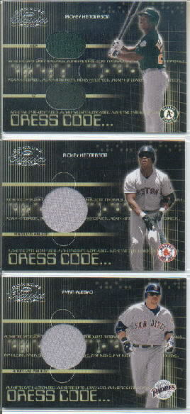 2003 Donruss Classics Dress Code #62 R.Henderson A's Hat-Jsy/200