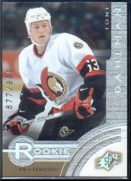 2001-02 SPx #211 Toni Dahlman RC