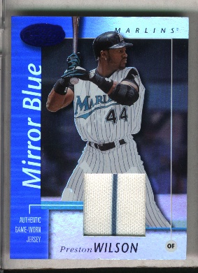 2002 Leaf Certified Mirror Blue #71 Preston Wilson Jsy