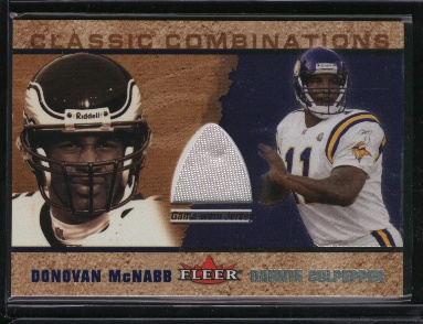 2002 Fleer Tradition Classic Combinations Memorabilia #21 Donovan McNabb JSY/Daunte Culpepper
