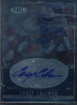 2000 SAGE HIT Autographs Diamond #25 Cosey Coleman