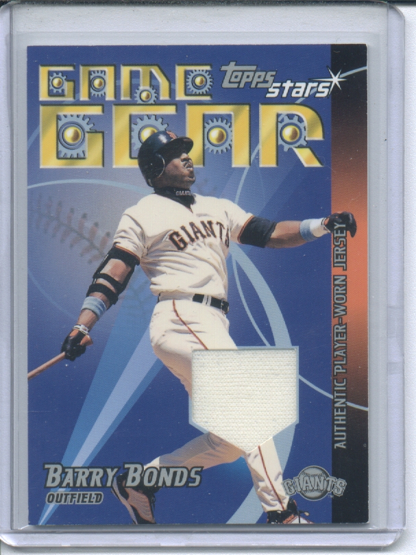 2001 Topps Stars Game Gear Jerseys #TSRBB Barry Bonds B