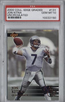 2000 Collector's Edge Graded Uncirculated #131 Jon Kitna Gem Mint PSA 10 NICE!!