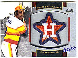 2003 Sweet Spot Classics Patch Cards #JM2 Joe Morgan Astros/350