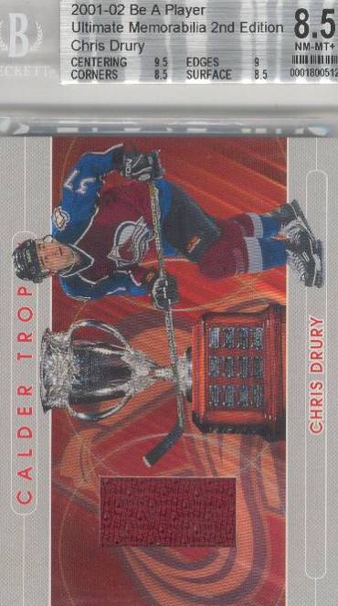 2001-02 BAP Ultimate Memorabilia Calder Trophy #3 Chris Drury