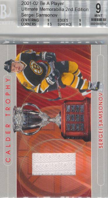 2001-02 BAP Ultimate Memorabilia Calder Trophy #4 Sergei Samsonov