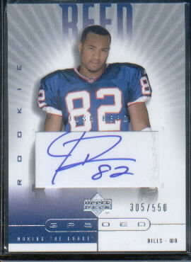 2002 UD Graded #167 Josh Reed P AU RC