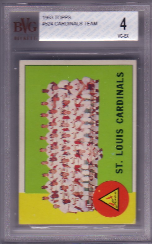 1963 Topps St Louis Cardinals Team BVG-4.0 VG-EX BGS .