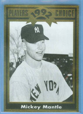 1992 Cartwright's Player's Choice Gold Foil Card #36 Mickey Mantle front image
