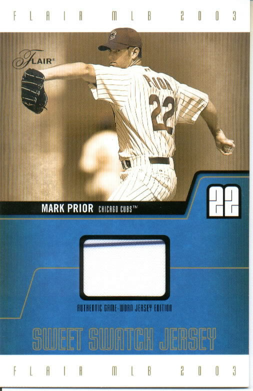 2003 Flair Sweet Swatch Jersey Jumbo #MPSSJ Mark Prior/1195