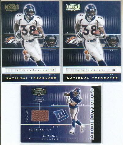2001 Playoff Preferred National Treasures Gold #11 Mike Anderson