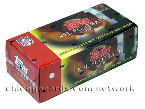 2003 Topps NFL Football Complete Hobby Set (385 Cards/Set, 290 Veterans, 75 Rookies Palmer Leftwich Johnson Rogers) Factory Sealed ***In Stock***