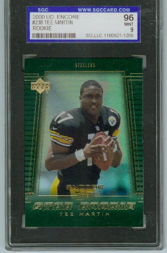 2000 Upper Deck Encore #238 Tee Martin  SGC Graded 96 Mint
