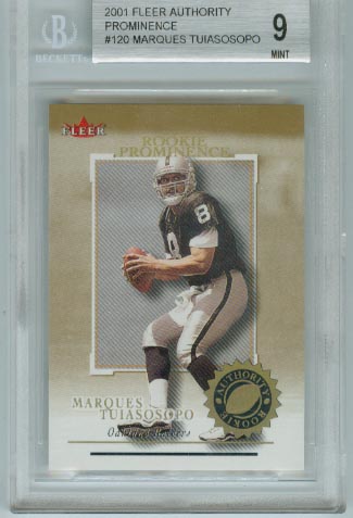 2001 Fleer Authority Prominence 25 #120 Marques Tuiasosopo