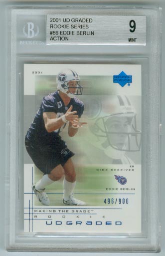 2001 UD Graded #86 Eddie Berlin Action RC