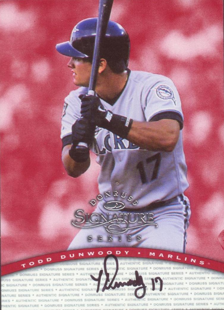 1997 Donruss Signature Autographs #28 Todd Dunwoody/3900