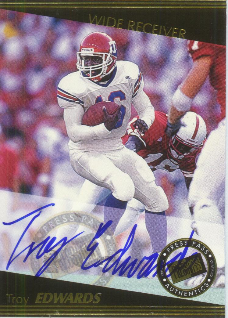 1999 Press Pass Autographs #11 Troy Edwards