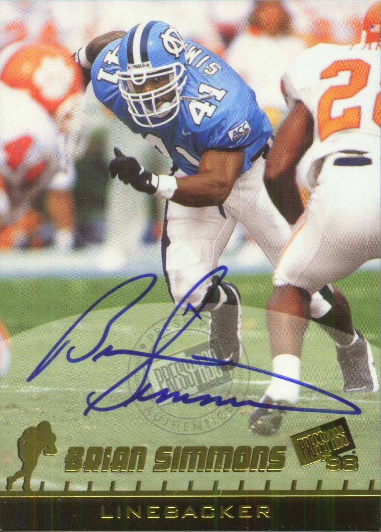 1998 Press Pass Autographs #10 Brian Simmons