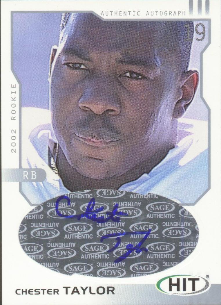 2002 SAGE HIT Autographs Silver #H19 Chester Taylor