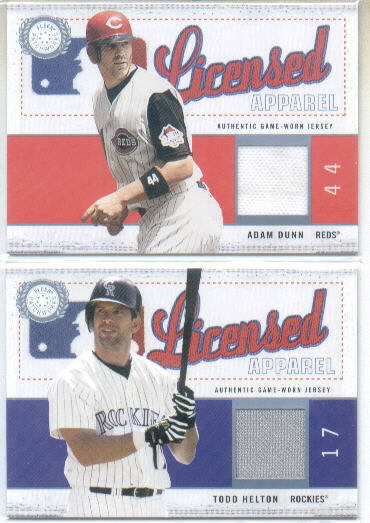2003 Fleer Patchworks Licensed Apparel Jersey #AD Adam Dunn