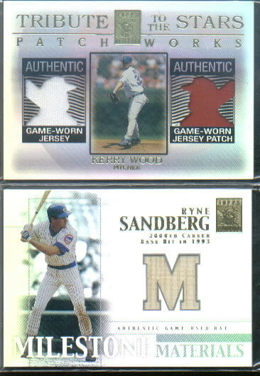 2002 Topps Tribute Milestone Materials #RS Ryne Sandberg Bat