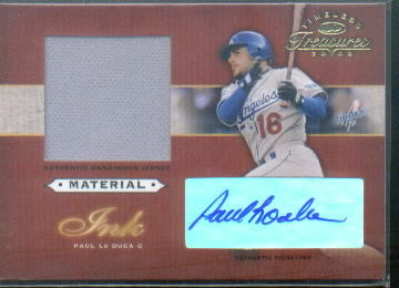 2003 Timeless Treasures Material Ink #37 Paul LoDuca/100