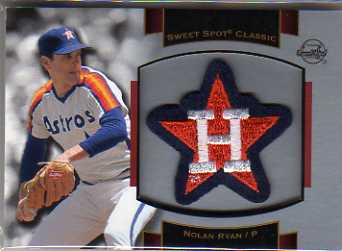 2003 Sweet Spot Classics Patch Cards #NR1 Nolan Ryan Astros