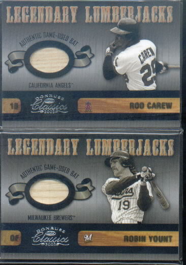 2003 Donruss Classics Legendary Lumberjacks #7 Robin Yount/300