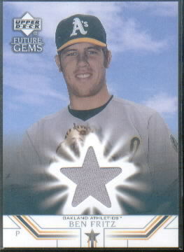 2002 Upper Deck Prospect Premieres #75 Ben Fritz JSY XRC