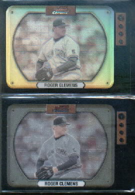 2000 Bowman Chrome Retro/Future Refractors #129 Roger Clemens