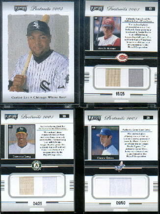2003 Playoff Portraits Materials Silver #26 Shawn Green Jsy/50