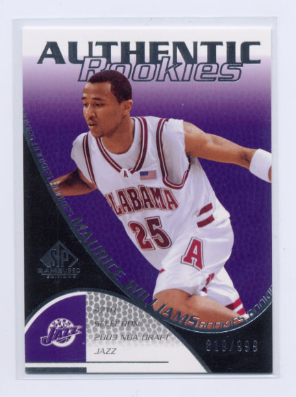 2003-04 SP Game Used #148 Maurice Williams RC