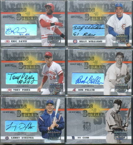 2003 Donruss Signature Legends of Summer Autographs Notations Century #14B Eric Davis 87 AS
