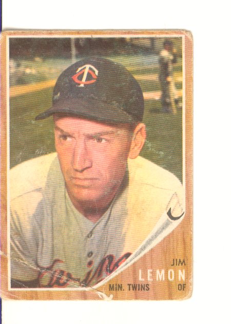 1962 Topps #510 Jim Lemon