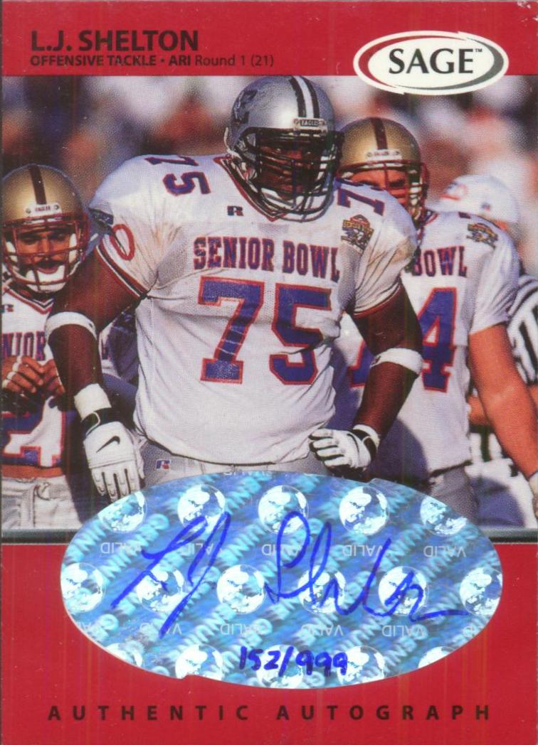 1999 SAGE Autographs Red #A44 L.J. Shelton/999