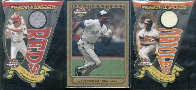 2003 Fleer Fall Classics Pennant Aggression Game Used #JB Johnny Bench Jsy