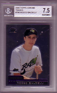2000 Topps Chrome Traded Rocco Baldelli BGS-7.5 RC ROOKIE NM+ Tampa Bay Devil Rays