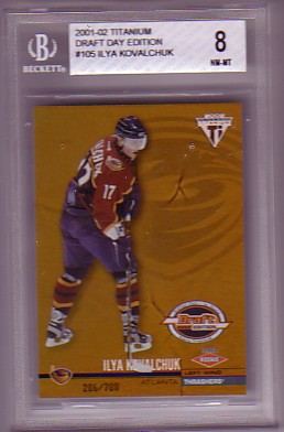 2001-02 Titanium Draft Day Edition #105 Ilya Kovalchuk BGS-8.0 NM/MT RC ROOKIE Atlanta Thrashers