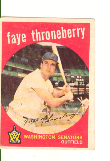 1959 Topps #534 Faye Throneberry front image