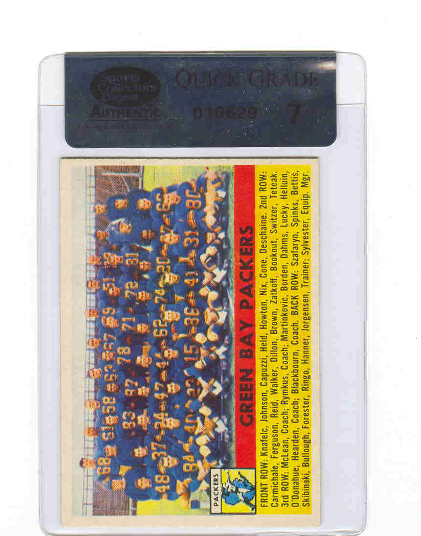 1956 Topps #7 Green Bay Packers