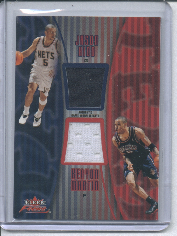 2003-04 Fleer Focus Tag Team Jerseys #1 Jason Kidd/Kenyon Martin