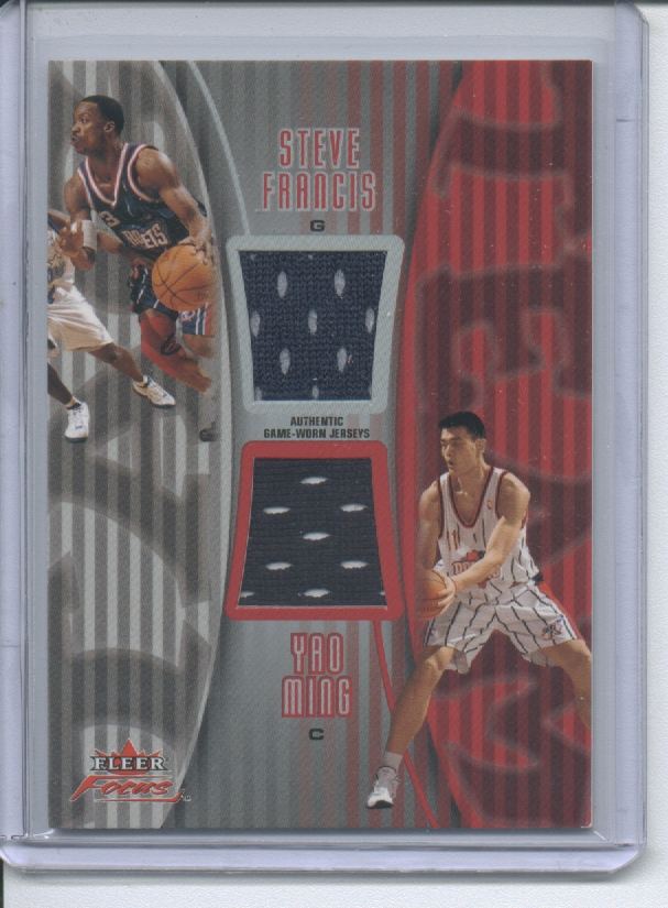 2003-04 Fleer Focus Tag Team Jerseys #6 Steve Francis/Yao Ming